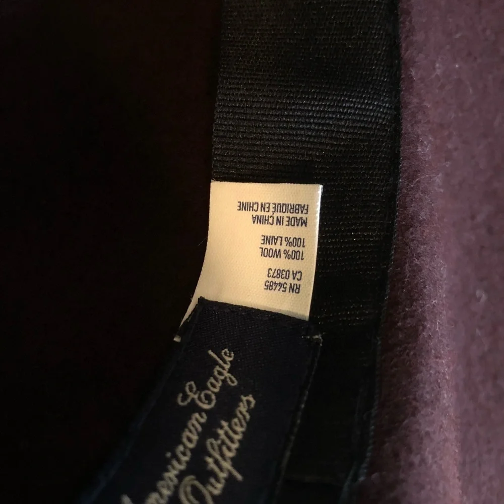 American Eagle Burgundy Wool Felt Hat